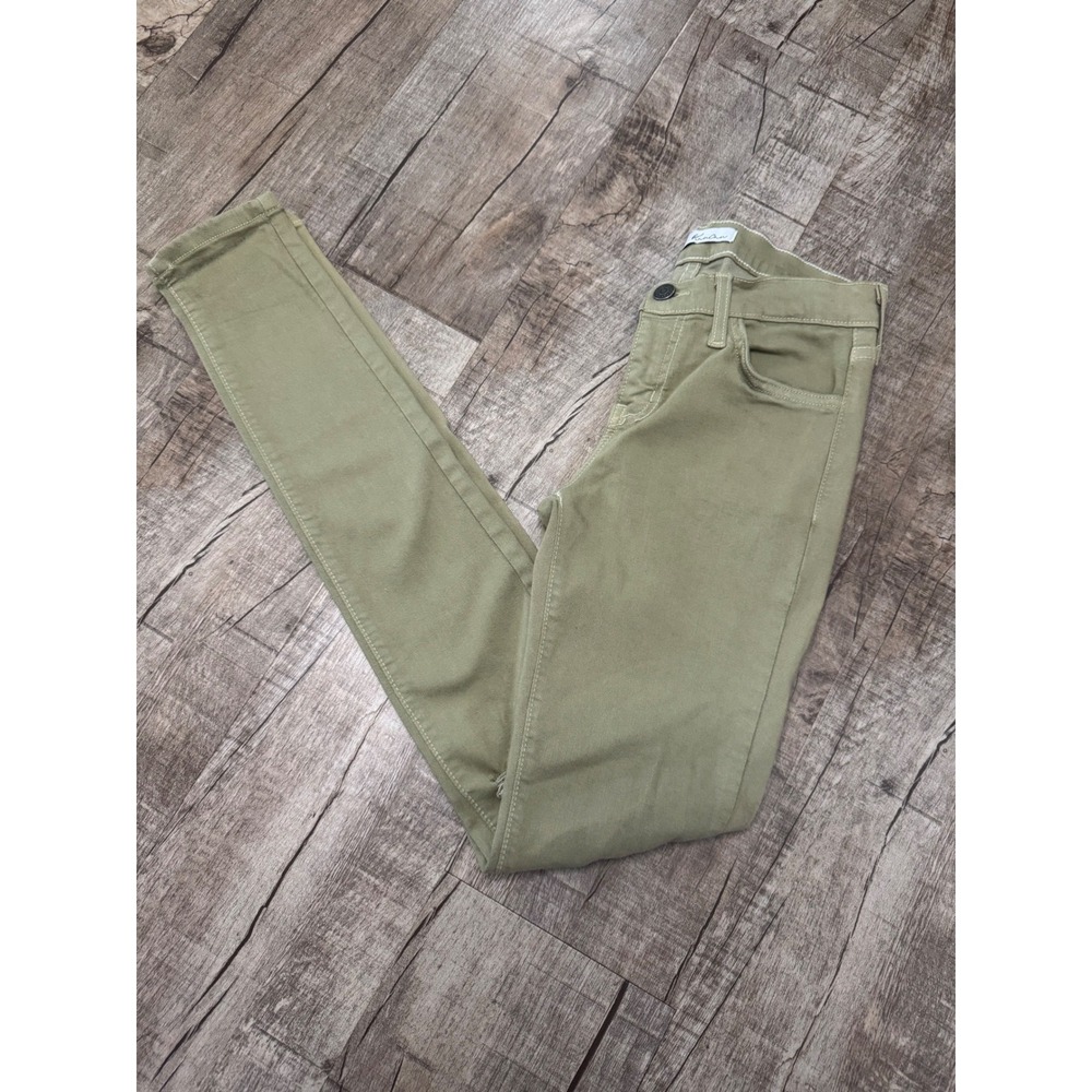 KanCan Women Olive‎ Green Distressed Knee Skinny Jeans KC1652 Size 26 W5